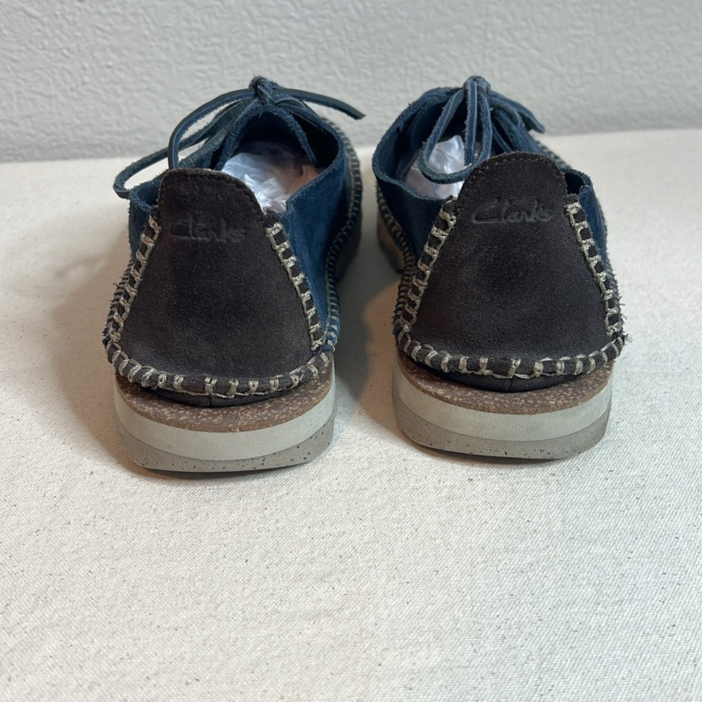Clarks Tor Collection Men’s Navy Suede Lace-Up Shoes | Size 9.5 - Picture 3 of 6